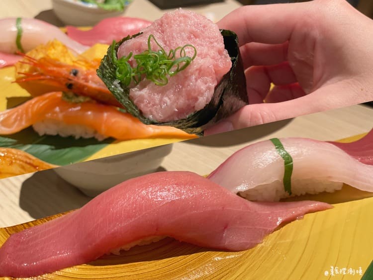 壽司美登利的蔥花鮪魚手卷和鮪魚中腹壽司必點
