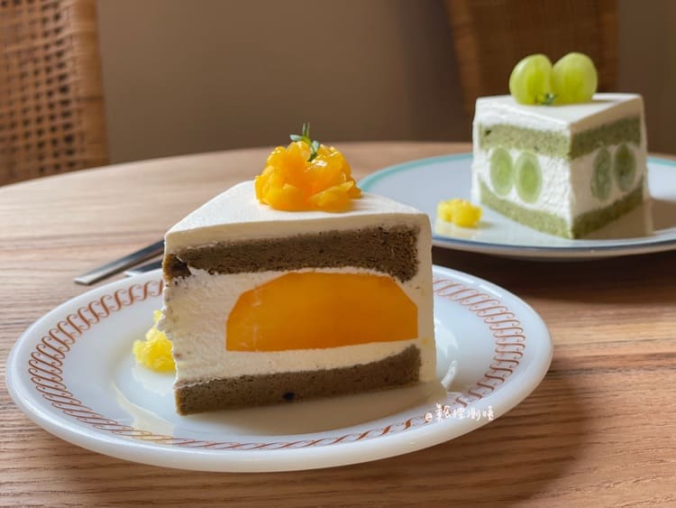 台中西區鐵木咖啡廳的烏龍芒果奶油蛋糕，夏季限定芒果酸甜好過癮